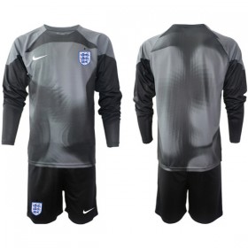 Camisetas Inglaterra Portero Copa Mundial 2022 Manga Larga Negra - Niño (+ Pantalones)